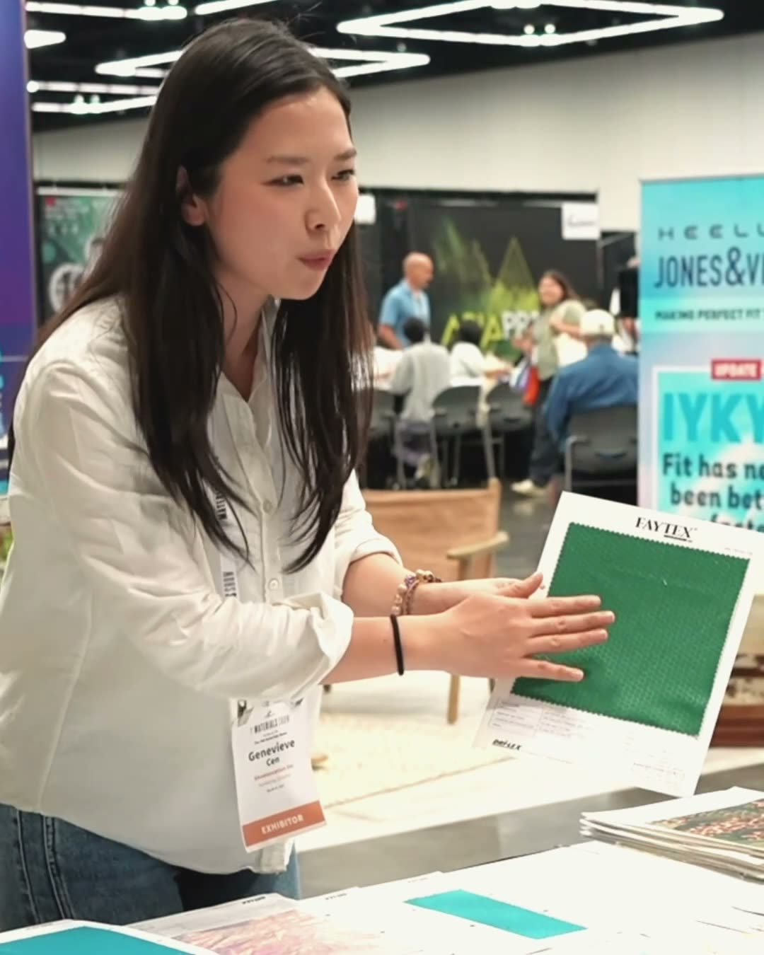 Genevieve Cen, founder of Solova, at the NW Materials Show